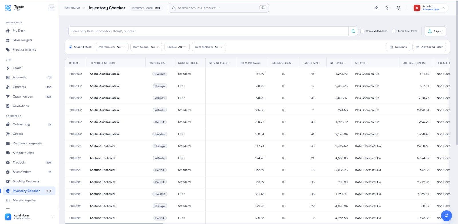 Tycan inventory checker